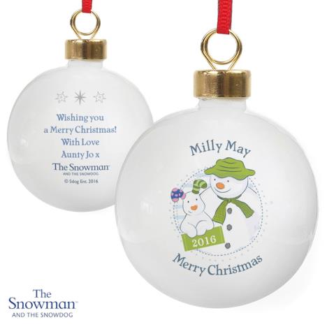 Personalised The Snowman My 1st Christmas Bauble £11.99